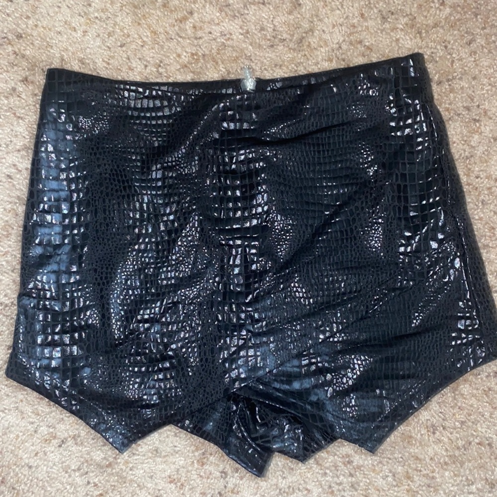 Never worn snake pattern black shorts/skort